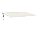 Auvent Rétractable Crème 5x3 M Tissu Et Aluminium