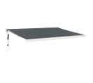 Auvent Rétractable Anthracite 4x3 M Tissu Et Aluminium