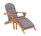 Chaise De Jardin Adirondack Et Repose-pieds Bois Massif Acacia