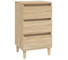 Table De Chevet Chêne Sonoma 40x35x70 Cm Bois Contreplaqué