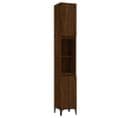 Colonne De Bain Chêne Marron 30x30x190 Cm Bois D'ingénierie