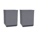 Jardinières 2 PCs Gris Foncé 30x30x37 Cm Polypropylène