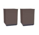 Jardinières 2 PCs Marron 30x30x37 Cm Polypropylène