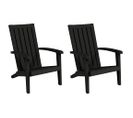 Chaises De Jardin Adirondack Lot De 2 Noir Polypropylène