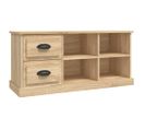 Meuble TV Chêne Sonoma 102x35,5x47,5 Cm Bois Contreplaqué