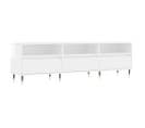 Meuble TV Blanc Brillant 150x30x44,5 Cm Bois Contreplaqué