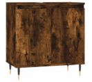 Armoire De Bain Chêne Fumé 58x33x60 Cm Bois Contreplaqué