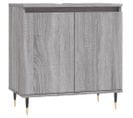 Armoire De Bain Sonoma Gris 58x33x60 Cm Bois Contreplaqué