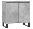 Armoire De Bain Gris Béton 58x33x60 Cm Bois Contreplaqué