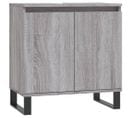 Armoire De Bain Sonoma Gris 58x33x60 Cm Bois Contreplaqué