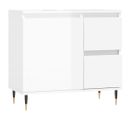 Armoire De Salle De Bain Blanc Brillant 65x33x60 Cm