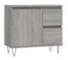 Armoire De Bain Sonoma Gris 65x33x60 Cm Bois Contreplaqué