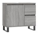 Armoire De Bain Sonoma Gris 65x33x60 Cm Bois Contreplaqué