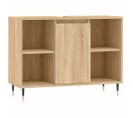 Armoire Salle De Bain Chêne Sonoma 80x33x60cm Bois Contreplaqué