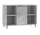 Armoire Salle De Bain Gris Béton 80x33x60cm Bois Contreplaqué