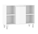 Armoire De Salle De Bain Blanc Brillant 80x33x60 Cm