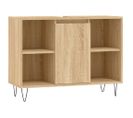 Armoire Salle De Bain Chêne Sonoma 80x33x60cm Bois Contreplaqué