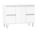 Armoire De Salle De Bain Blanc Brillant 80x33x60 Cm