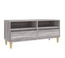 Meuble TV Sonoma Gris 100x34,5x44,5 Cm Bois Contreplaqué