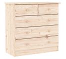 Commode Alta 77x35x73 Cm Bois Massif De Pin