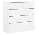 Commode Alta Blanc 77x35x73 Cm Bois Massif De Pin