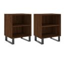 Tables De Chevet 2pcs Chêne Marron 40x30x50cm Bois Contreplaqué