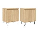 Tables De Chevet 2pcs Chêne Sonoma 40x30x50cm Bois Contreplaqué