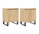 Tables De Chevet 2pcs Chêne Sonoma 40x30x50cm Bois Contreplaqué