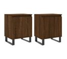 Tables De Chevet 2pcs Chêne Marron 40x30x50cm Bois Contreplaqué