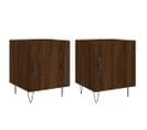 Tables De Chevet 2pcs Chêne Marron 40x40x50cm Bois Contreplaqué