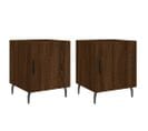 Tables De Chevet 2pcs Chêne Marron 40x40x50cm Bois Contreplaqué