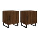 Tables De Chevet 2pcs Chêne Marron 40x40x50cm Bois Contreplaqué