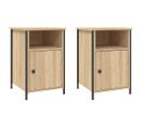 Tables De Chevet 2pcs Chêne Sonoma 40x42x60cm Bois Contreplaqué