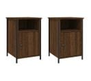 Tables De Chevet 2pcs Chêne Marron 40x42x60cm Bois Contreplaqué