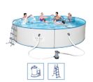 Ensemble De Piscine Hydrium Avec Cadre En Acier Rond 460x90 Cm