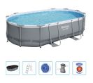 Ensemble De Piscine Power Steel Ovale 488x305x107 Cm