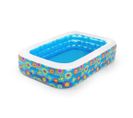 Piscine Gonflable Pour Enfants Bleu 229x152x56 Cm