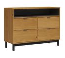 Commode Flam 110x40x80 Cm Bois De Pin Massif