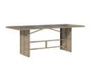 Table De Jardin Dessus En Verre Beige 190x80x74 Cm