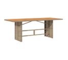 Table De Jardin Avec Dessus En Bois D'acacia Beige 190x80x74 Cm