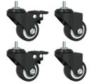 Roues Pivotantes 4 Pcs Noir 35 Mm Fer