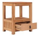 Table De Chevet, Table De Nuit, Meuble De Rangement 40x30x50 Cm Bois De Teck Massif