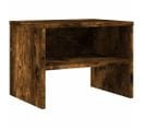 Table De Chevet,table De Nuit,meuble De Rangement Chêne Fumé 40x30x30 Cm Bois D'ingénierie