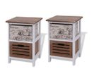 Lot De 2 Tables De Chevet - Tables De Nuit En Bois