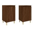 Lot De 2 Tables De Chevet - Tables De Nuit Chêne Marron 40x35x70cm Bois D'ingénierie