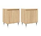 Lot De 2 Tables De Chevet - Tables De Nuit Chêne Sonoma 40x30x50cm Bois D'ingénierie