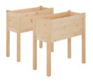 Lot De 2 Jardinières - Bac à Fleurs - Pot De Fleurs 70x31x70 Cm Bois De Pin Massif