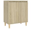 Buffet - Bahut - Meuble De Rangement Avec Pieds En Bois Chêne Sonoma 60x35x70 Cm Aggloméré