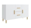 Buffet - Bahut - Meuble De Rangement Blanc 100x36x60 Cm Bois D'ingénierie