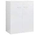 Buffet - Bahut - Meuble De Rangement Blanc Brillant 60x30x75 Cm Bois D'ingénierie